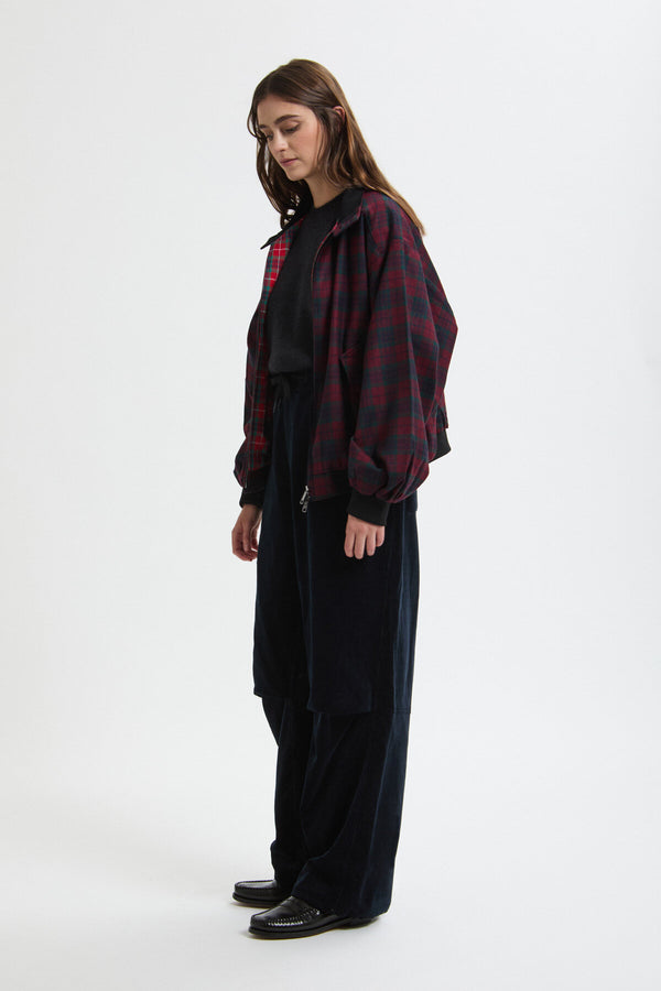 CORDUROY WIDE EASY PANTS WOMAN