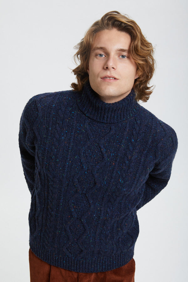 Rollkragenpullover Aran